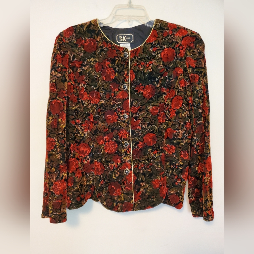 RK Floral Velvet Jacket